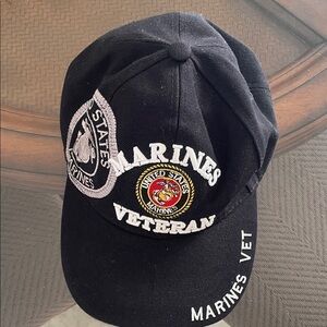 Marines Veteran Black Cap